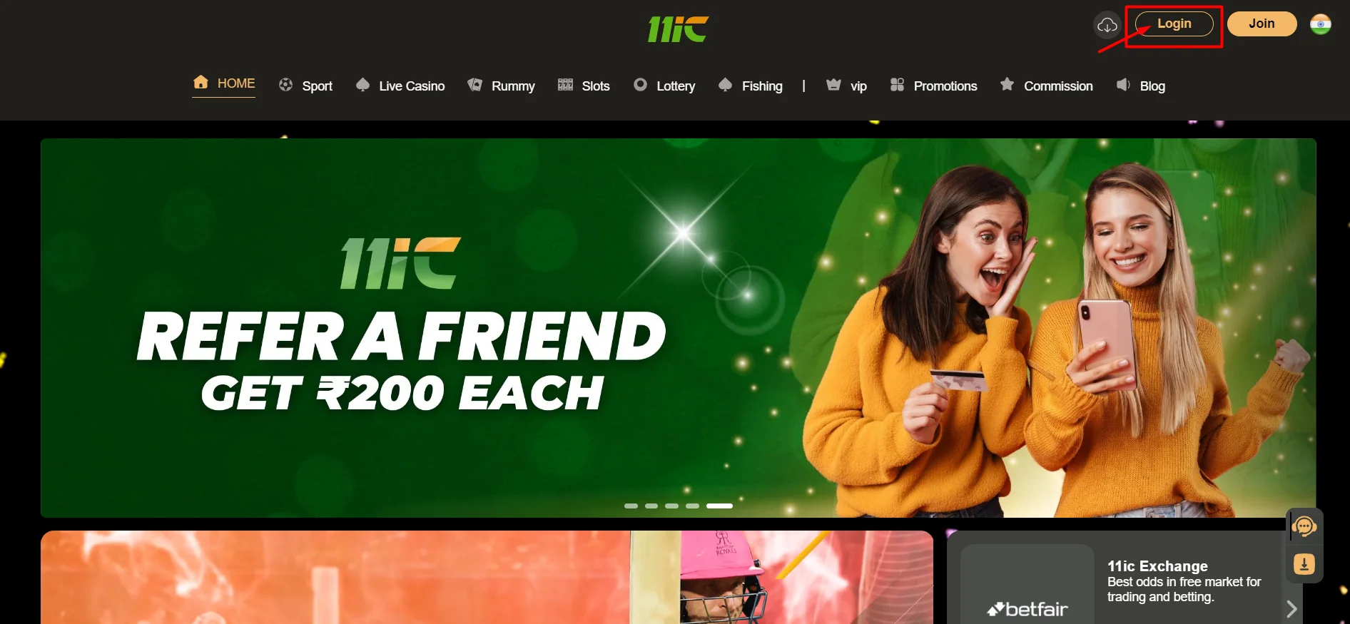 11ic cricket login